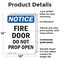 Signmission Fire Door Do Not Prop Open OSHA Notice Sign, Plastic, 10in W x 14in L, 2PK OS-2PACK-NS-P-1014-V-12574 - alternate 2